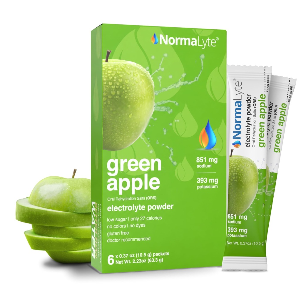 NormaLyte Oral Rehydration Salts- Pack of 6 (Apple) 