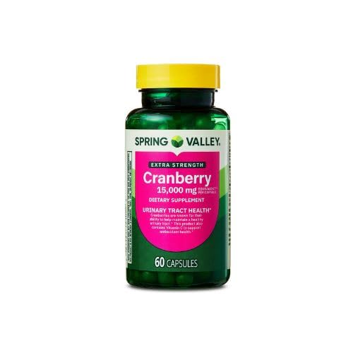 Generieke Spring Valley Ultra Triple Strength Cranberry Dietary Supplement, 15.000 mg, 60 Count+ Sticker DRI Store.