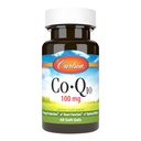 Carlson - Co-Q10, 100 mg, Energieproductie en Hartfunctie, 60 Softgels