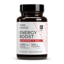 Dr. Mercola Pure Power Energy Boost, 30 porties (30 capsules), Ginseng + B12, Dieetsupplement, Boosts Physical & Mental Energy, Non-GMO