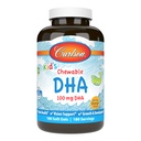 Carlson - Kid's Chewable DHA, 100 mg DHA, Brain Health, Vision Function, Growth & Development, Orange, 180 Kauwbare Softgels