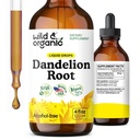 Wild & Organic Dandelion Root Extract Drops - Leverreiniging Detox Ondersteuning - Dandelion Tinctuur voor de gezondheid van de lever - Veganistisch, Suiker & Alcoholvrije Liquid Supplement - 4 fl oz