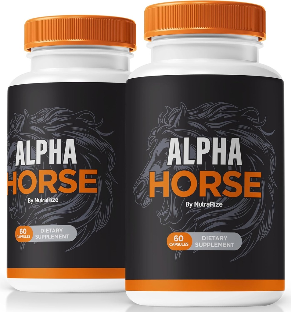(2 Pack) Alpha Horse Capsules, Alpha Horse Officiële Man Formula Pillen, Alpha Horse voor Uithoudingsvermogen & Performance, Alfa Horse For Men Premium Eenmaal daags Pill Pastilla's, Alpha Horse Complex (120 Capsules)