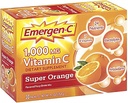 Emergen-C Vitamin C Fizzy Drink Mix Super Orange - 1000 mg - 0.32 Ounce Each, 30 Count (Pack of 1)