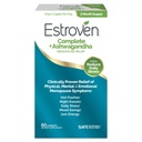 Estroven Complete + Ashwagandha Multi-Symptoom Menopauze Supplement voor vrouwen - 60 Ct - Klinisch bewezen ingrediënten bieden Menopauze Relief & Night Sweats + Hot Flash Relief* - Drug-Free & Non-GMO