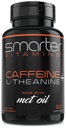 SlimmereVitaminen 200mg Cafeïne pillen - MCT Olie van 100% Kokosnoten + 100mg L-Theanine, Energie en Focus, Uitgebreide Release Capsule, 50 Liquid Softgels