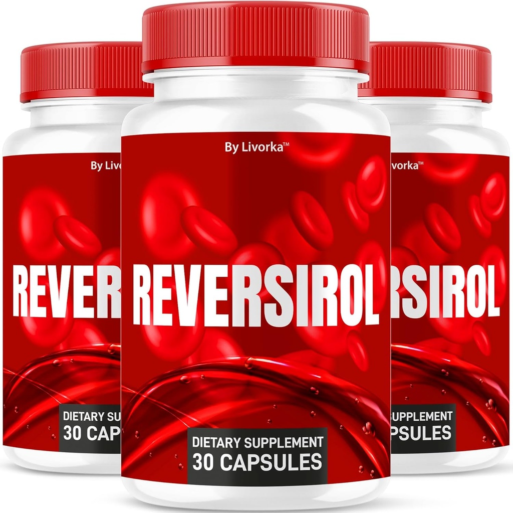 (3 Pack) Reversirol - Reversirol Premium Formula, Reversirol Capsules, Reversirol Advanced Optimizer Capsules, Reversirol Supplement Support Pills, Reversirol Reviews, 90 Capsules for 3 Months