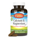 Carlson - Cal-Mag Gels, 2:1 Calcium tot Magnesium Ratio, Bone Support, Energieproductie, 100 Zachte gels
