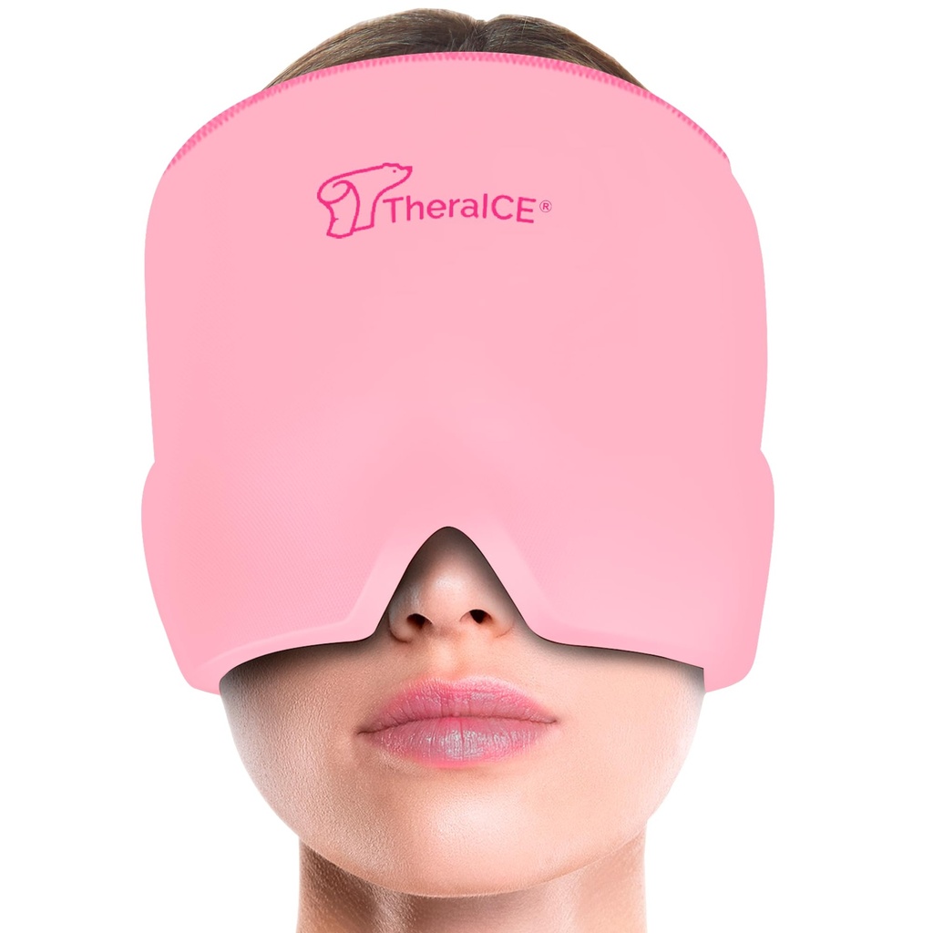 TheraICE Hoofdpijn Relief Cap, Migraine Ice Pack Mask Producten, Vrouwen Koelende Gel Hoed, Gezicht Koude Compress hoofd Wrap voor haar stress. Groot verjaardagscadeau voor mam, zus, oma, vriendin, & leraar
