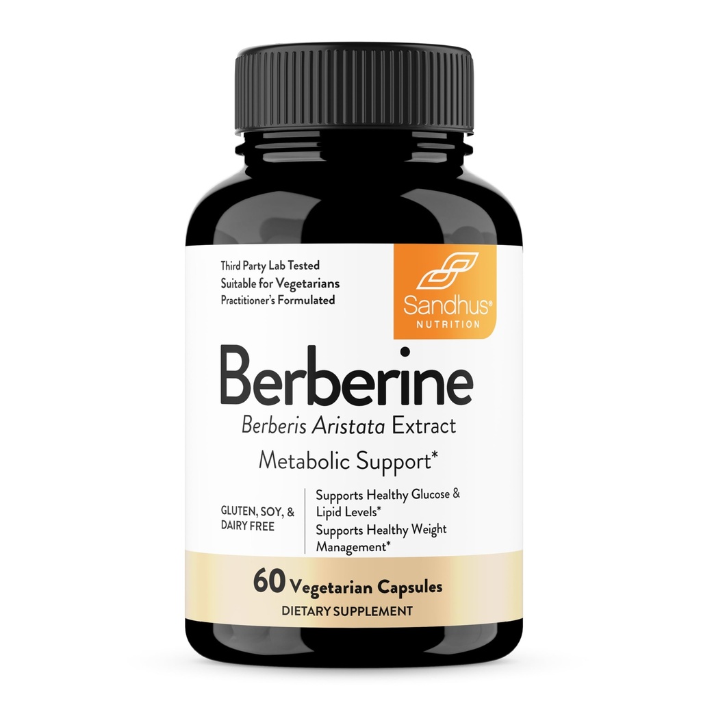 Sandhu's Berberine HCL Supplement 500mg per capsule met 97% Pure Berberis Aristata Extract