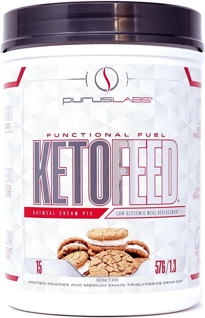 Purus Labs KETOFEED Proteïnepoeder, 15 porties (Oatmout Cream Pie)