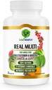 BIJSLUITER Real Multi, Multivitamine Whole Food Supplement - 21 Vitaminen en Mineralen Gemaakt van echte voeding. Vegan, plantaardige voedingsstoffen Gemaakt van echte vruchten Veggies & Whole Foods (30 vcap)