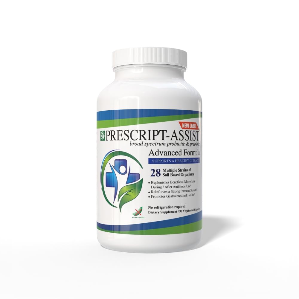 Prescript-Assist Prescipt-Assist Prebiotics & Probiotics for Digestief & Immune Health. 28 Strains Soil Based Microflora - Vegan, ondersteunt spierherstel & Gut Health, 90 Capsules