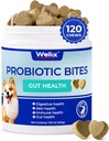 Wellix Probiotica voor honden - Hondenprobiotica Kauwen voor honden spijsverteringsgezondheid, Voorkomt diarree, Allergieën - Anti-Diarree, Gestoorde Maag & Gas Relief