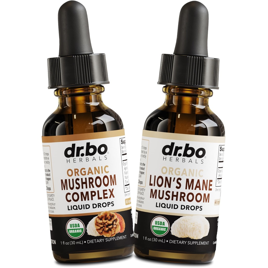 Biologische Lions Mane Paddestoel Complex Liquid Drops - Biologische Lion's Mane Paddestoel Liquid Tinctuur Focus, Mist, Brain Health Supplements - Lions Supplement Extract