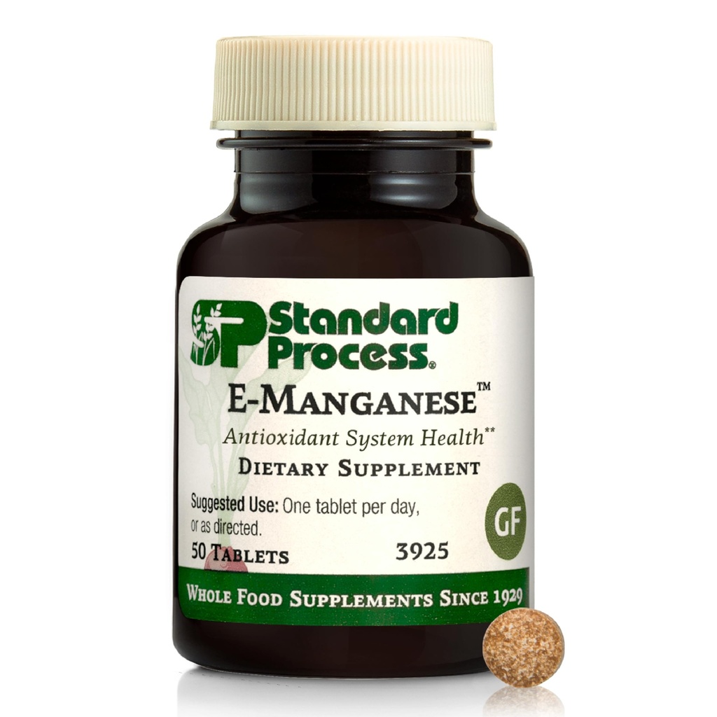 Standard Process E-Mangese - Antioxidant Health Support - Whole Food Based Supplement with Vitamin E & Mangaan - Supplement to Aid Cellular Health - 50 Tablets