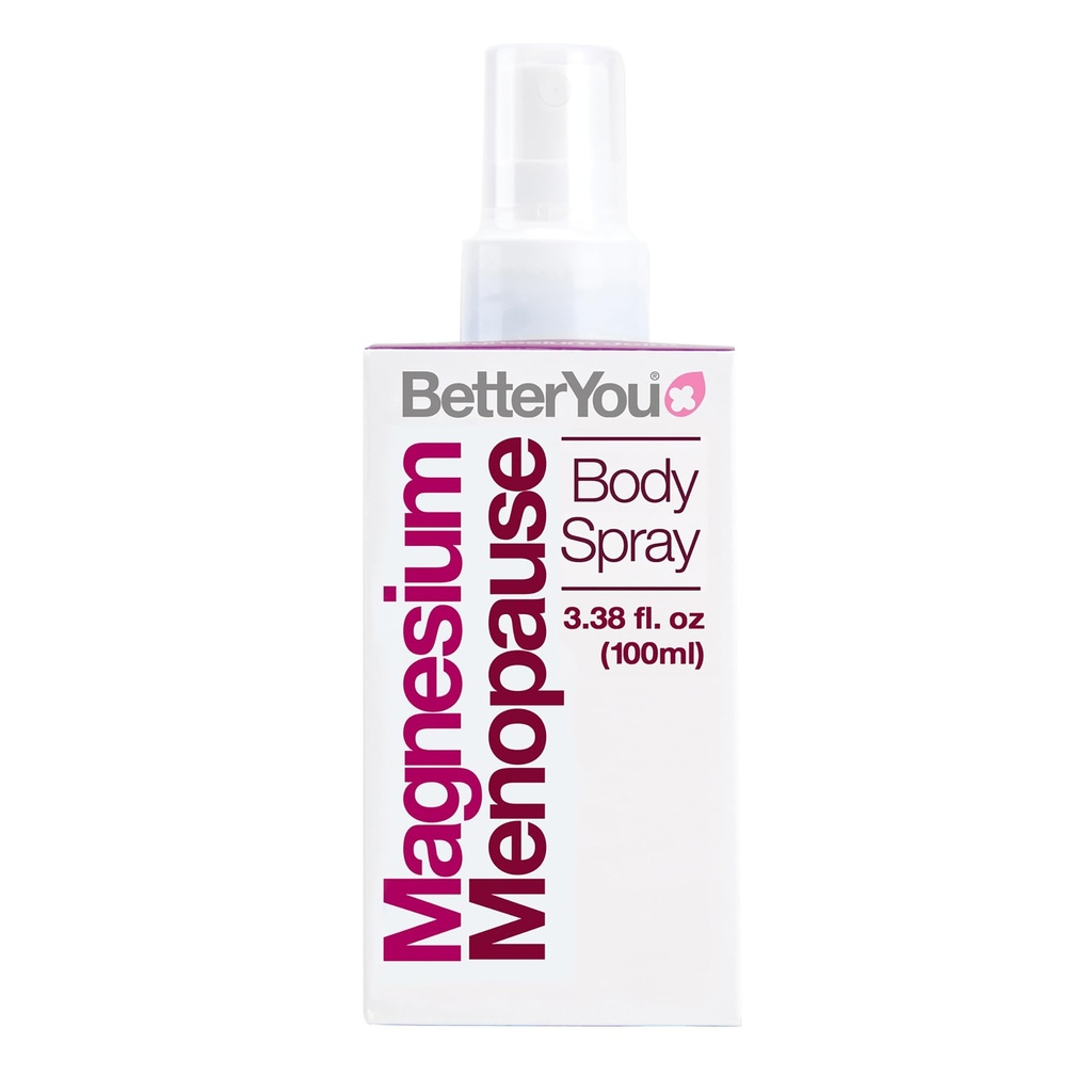 BetterYou Menopauze Body Spray - Magnesium Chloride Spray voor Menopauze Relief - met Ylang Ylang en Clary Sage - Spier- en slaapondersteuning - 3,38 oz