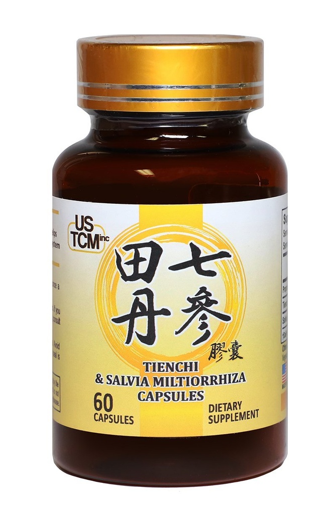 Tienchi Danshen Capsules Pseudoginseng Notoginseng Sanqi Salvia Miltiorrhiza Red Sage Capsules 500mg 60 Plantaardige Capsules 100% Natural Geen conserveringsmiddelen voor gezond hart- en vaatstelsel Made in USA