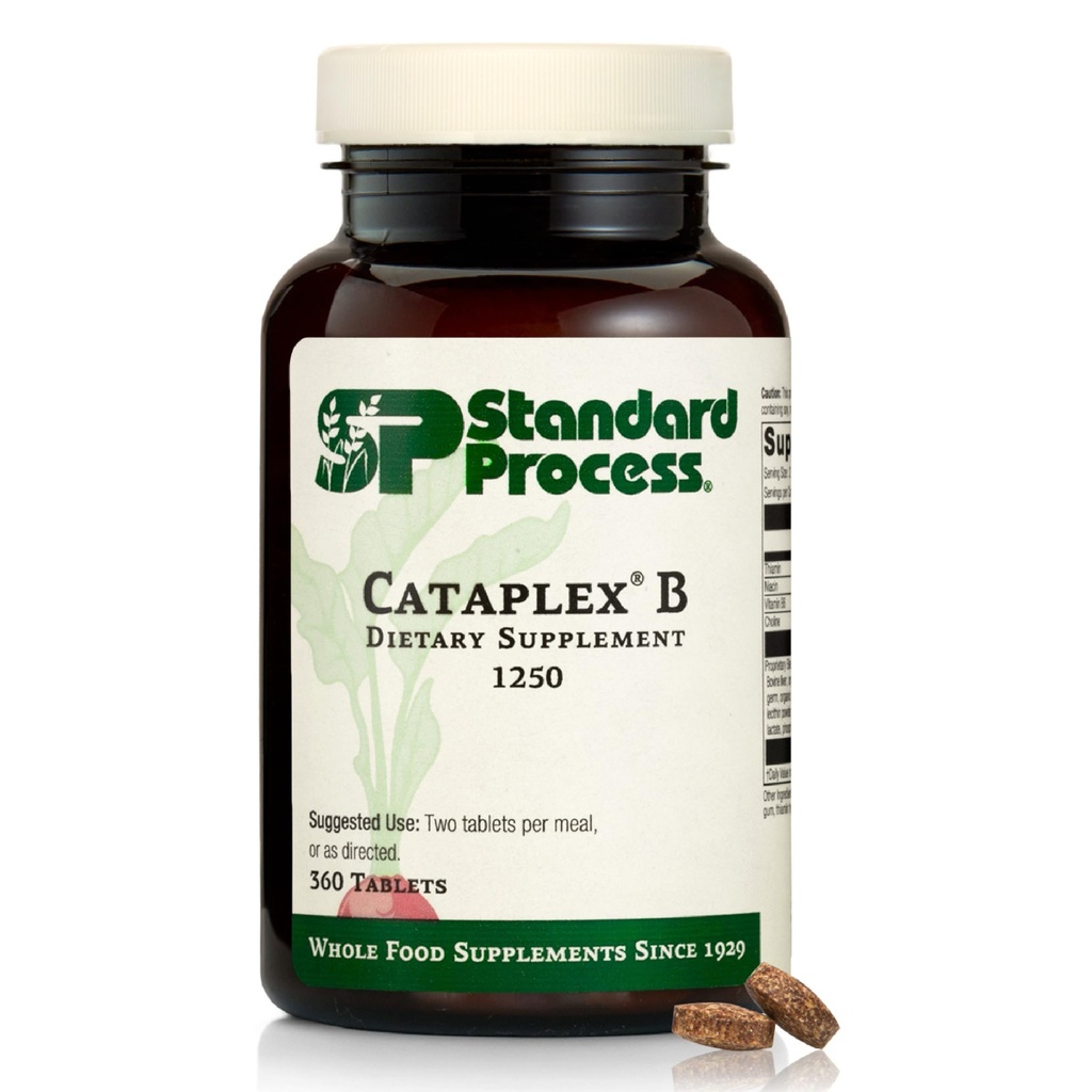 Standard Process Cataplex B - Whole Food Formula met Niacin, Vitamine B6, Thiamine en Inositol voor Hartgezondheid, Metabolisme en Cholesterol Onderhoud - 360 tabletten