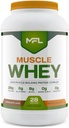 MFL Muscle Whey Protein l 28g proteïne l 8g BCAA's l Keto Friendly l Low Carbs l 2 lbs (Chocolate Lava)