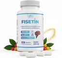 Fisetin Double Strength - Fisetin Supplements 200 mg - Non-GMO, Vegan, & Gluten Free - 60 Capsules - Potent Antioxidant Supplement for Wellness Support