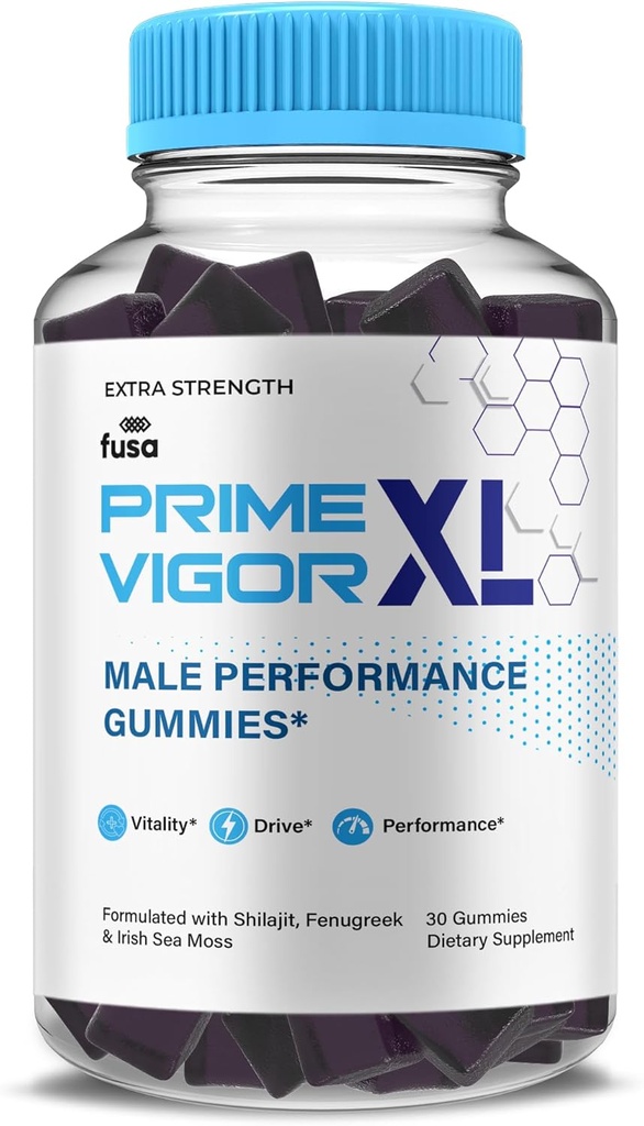Prime Vigo XL Gummies PrimeVigor XL Me Gummy Supplement, Prime Vigor Maximale sterkte Geavanceerde Shilajit Ierse Zee Mos Fenegriek Gummies voor mannen Totale energie en vitaliteit Ondersteuning (1 maand aanbod)