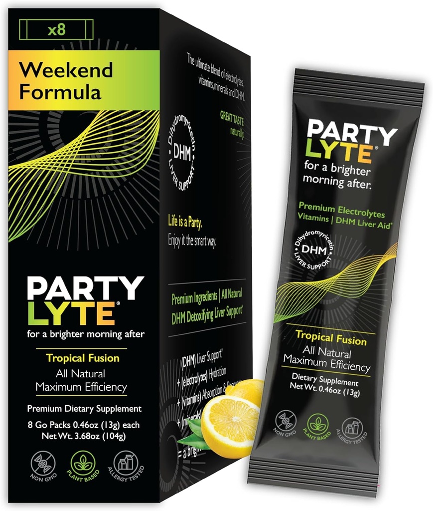 Better Mornings with Electrolytes, DHM, 600mg NAC, Gember, Vitaminen & Minerals - Hydrate Packets for Optimal Hydration - Oral Solution Drink Mix 