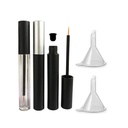 3 stuks 5ml Lege Eyeliner Tubes Hervulbare wimper Groei Liquid Bottle Plastic Eyeliner Flacons Tube met borstel wimper Groei Oil Mascara Tube voor Cosmetics Kom met 2 Mini Palstic Funnels