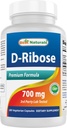 D-Ribose 700mg 180 Vcaps - Natural ATP Energy Production - Vervaardigd in een op USA gebaseerde GMP Certified Facility en derde partij getest op zuiverheid. Gegarandeerd!!