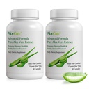 AloëCure Organische Aloë Vera Capsules, 160.000 mg Innerlijke Aloë Leaf Equivalent per Serving, Support Gut, Digestief, & Immune Health, helpt bij het handhaven van evenwichtige maagzuur, Aloin Free, 30Caps x 2Btl