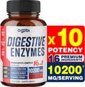 agobi 10200 Mg Digestieve enzymen met prebiotica voor digestie, immuun- en lichaamsondersteuning - 16in1 met Apple pectine, gemberwortel, prebiotisch systeem & meer - 120 capsules gedurende 2 maanden