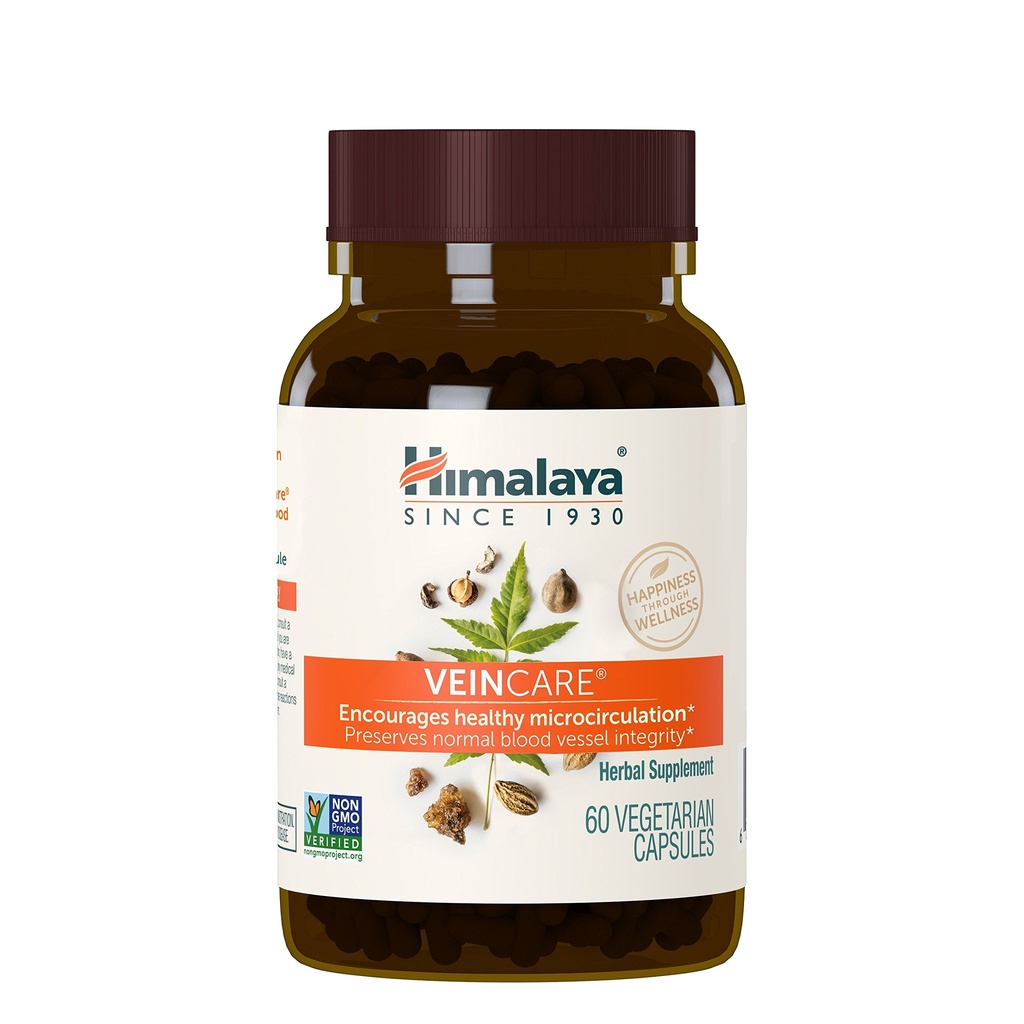 Himalaya VeinCare - Herbal Vein Ondersteuningssupplementen voor Circulatie en Rectaal Comfort - Vegan, Non-GMO, Glutenvrij, 300 mg, 60 capsules
