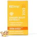 Ease Supplement - Gembersmaak, 30 Tellen - Oplossen Strips met Gemberwortel Help Ondersteuning Misselijkheid Relief, Morgen en Beweging Ziekte, en Digestie - Gemaakt in de VS, Suiker en Glutenvrije