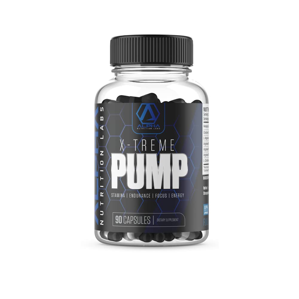 X-Treme pomp voor uithoudingsvermogen, duurzaamheid, focus, energie dieetsupplement, 90 capsules