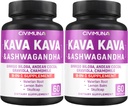 Kava-capsules met Kava, Ginkgo, Ashwagandha en meer - 120 capsules gedurende 4 maanden levering (verpakking van 2)