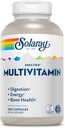 SOLARAY Spectro Multivitamine, Iron Free - Multi Vitamine w/Calcium, Magnesium, Energizing Greens, Digestive Enzymes - Digestie, Cellular Energy, Bone Health, Immune Support, 60 porties, 360 Capsules