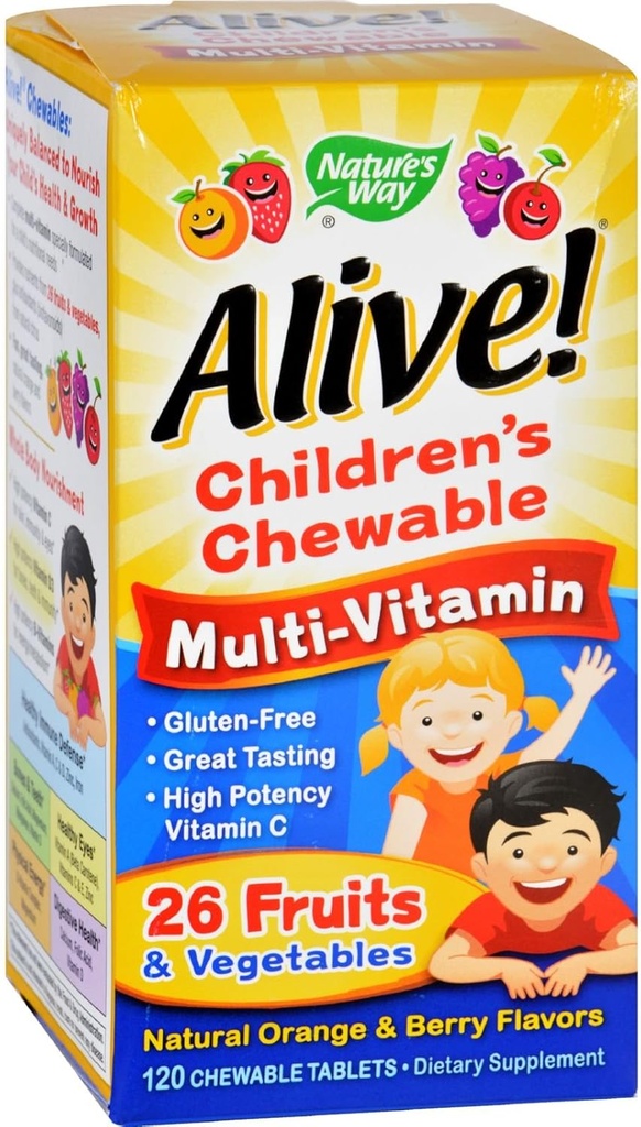 Nature's Way Alive Children's Chewable Mult-Vitamin 120 Kauwtabletten