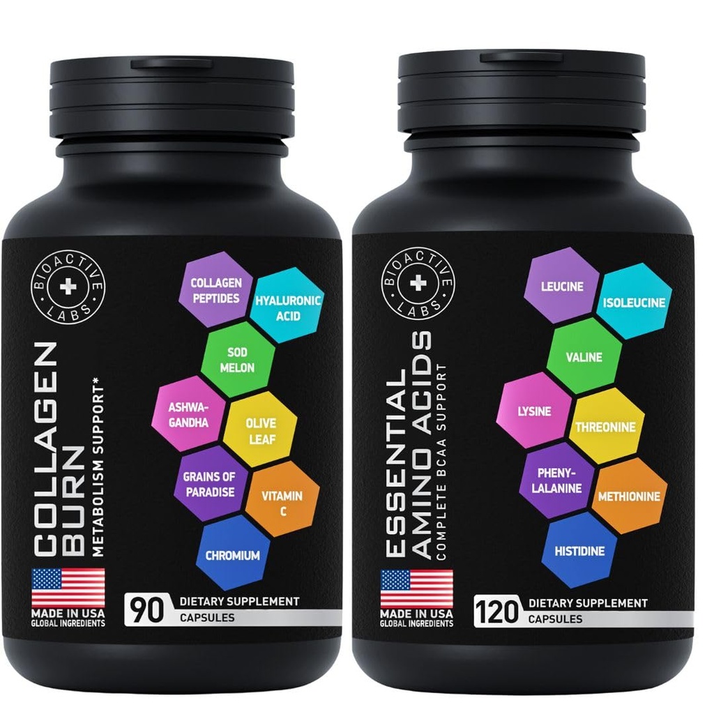 Thermogenic Multi Collagen Burn and Essential Amino Acids Complex - Fitness and Weight Loss Bundle
