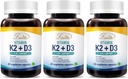 Lovita Vitamine K2 + D3, 400 IE Vegan Vitamine D3 & 120 mcg Vitamine K2 (MK-7), 2 in 1 Formule, Immuun Vitamine Complex, ondersteunt uw hart, tanden en immuunfunctie, 30 Vegetarische Capsules (verpakking van 3)