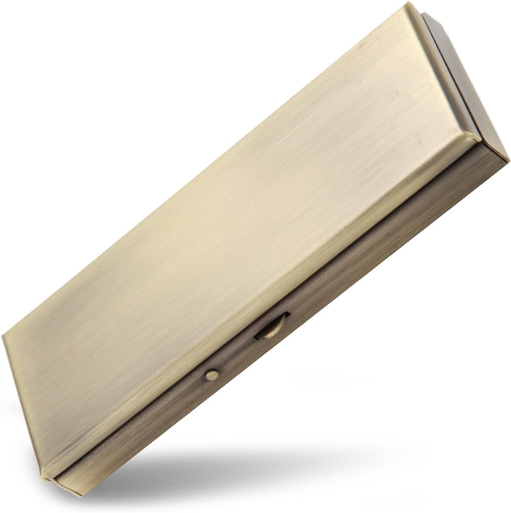 7 dagen Mooie Mini metalen pil Organizer pil Box met lente Open Design en 7 Compartiment om vitamines kabeljauw lever olie supplementen en medicatie(brons)