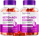 (2 Pack) Fast Active Keto ACV Gummies, Fast Active Keto Gummies 1050MG, FastActive Apple Cider Gummies, Fast Active Keto Gummy Advanced Formula, FastActive Keto ACV Gummies, 120 Gummies gedurende 2 maanden