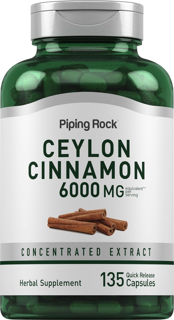 Piping Rock Ceylon Cinnamon Capsules 6000mg 