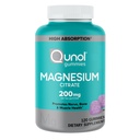 Qunol Magnesium Gummies voor volwassenen, 200mg Elemental Magnesium (vanaf 1.750mg Magnesium Citrate), Hoge Absorptie Magnesium Supplement, Ondersteunt Nerve, Bot en Spiergezondheid, Vegetarisch, 120 Tellen