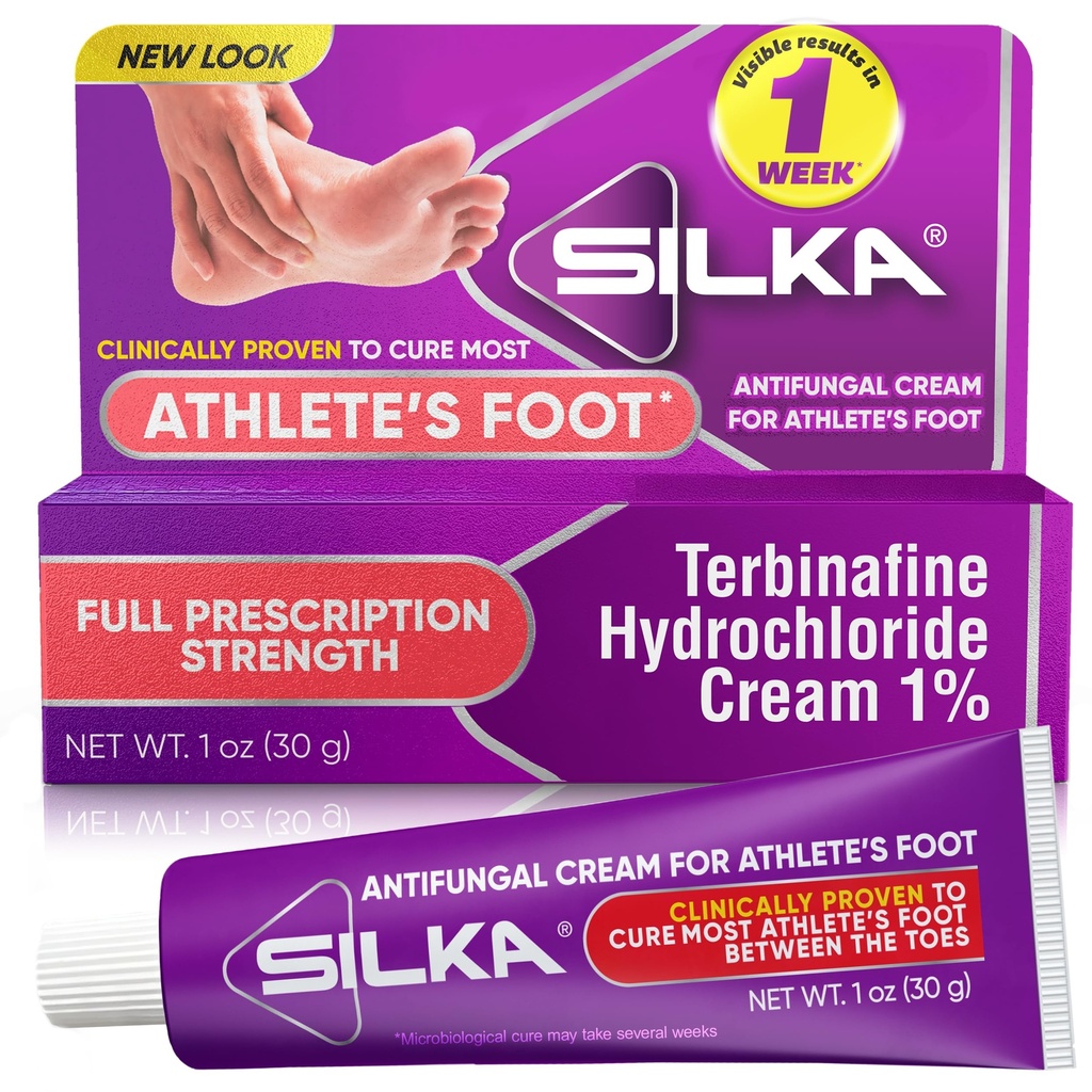 SILKA Anti-Fungal Cream, Klinische Anti-Fungus Foot Treatment, Jock Itch & Ringworm Remedie, Maximale sterkte, Snelwerkende verlichting van jeuk & branden, 1 Oz