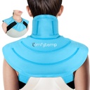 Comfytemp Ice Pack voor nek schouders pijn verlichting met riemen, Herbruikbare Gel Schouder Ice Pack Wrap, Koude Compressie Fysische Therapie Herstel voor Bovenrug, Cervicale Verwondingen (S)