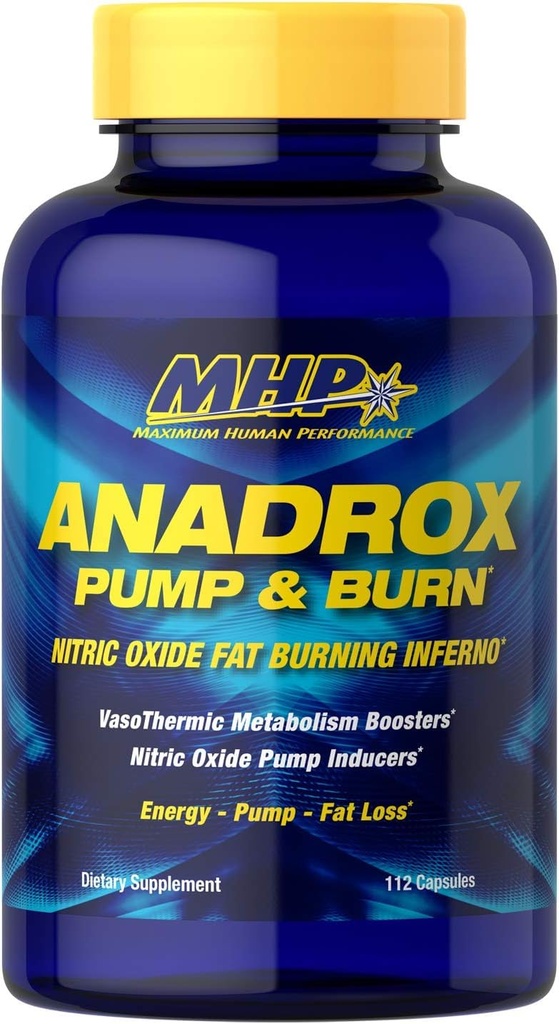 MHP Anadrox Pump & Burn, Nitric oxide Fat Burning Inferno, 112 capsules