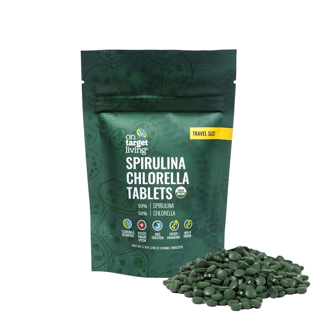 Op Target Living Organic Spirulina Chlorella Travel Size 