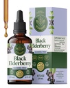 HERBAMAMA Zwarte vlierbessendruppels - Vegan Vlierbes Liquid Extract voor Immune Support - Non-GMO, Alcohol & Sugar-Free Immunity Supplement, 42-Day Supply