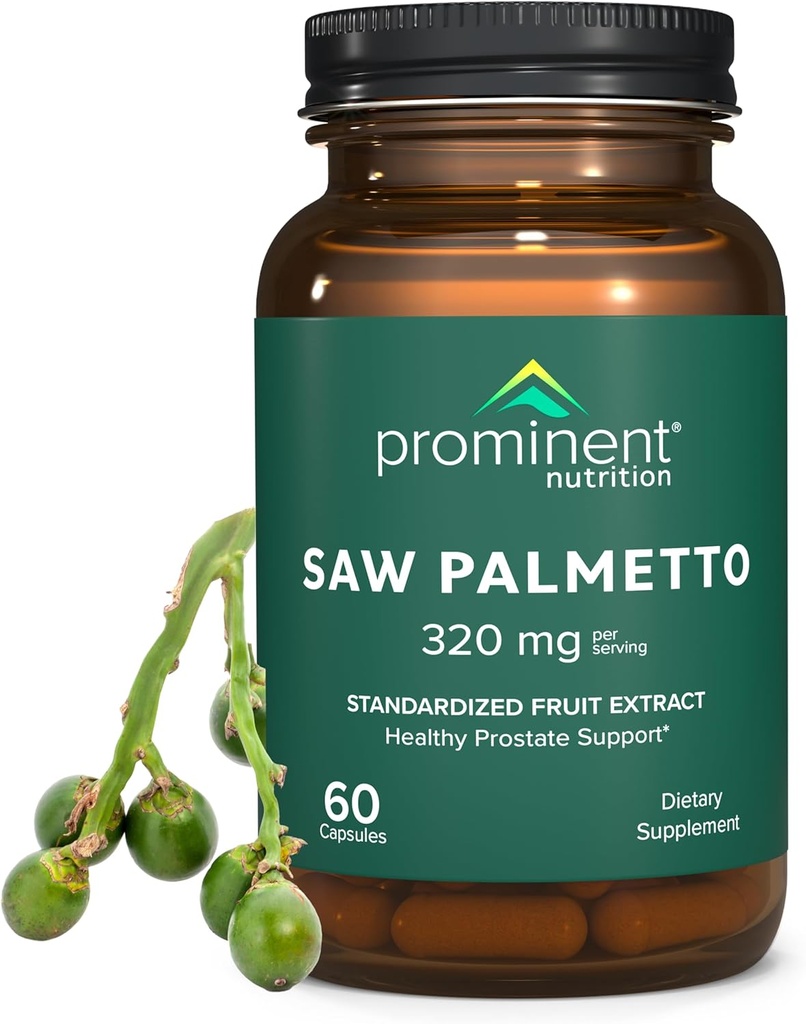 Prominent Voeding Saw Palmetto Supplement, Gezonde Prostaat Ondersteuning Zag Palmetto voor Mannen, Supplement voor Urinaire Gezondheid, 160 mg, 30 dagen levering