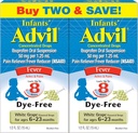 Advil Fever Reducer/Pain Reliever Dye-Free, 50mg Ibuprofen Concentrated Drops (White Grape Flavor, 0,5 fl. oz. Fles, verpakking van 2)